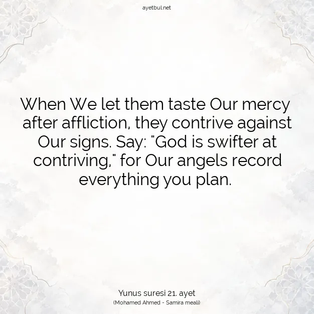 Ayetbul | Kuran Mealleri | Quran | Yunus suresi 21. ayet