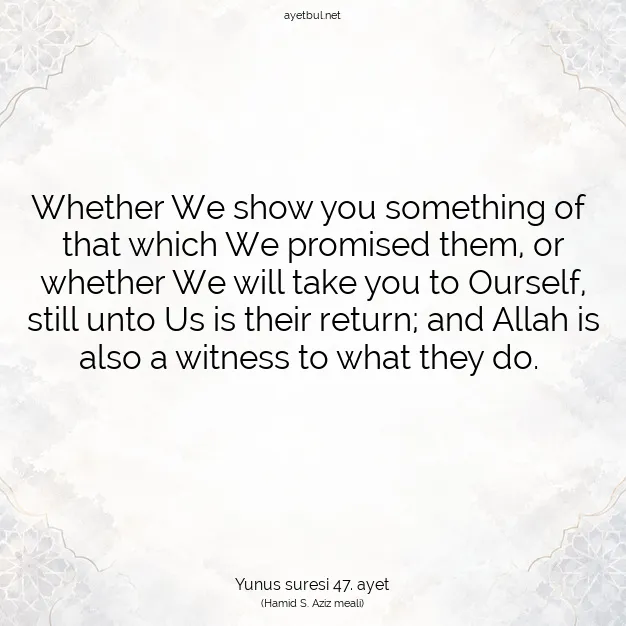 Ayetbul | Kuran Mealleri | Quran | Yunus suresi 47. ayet