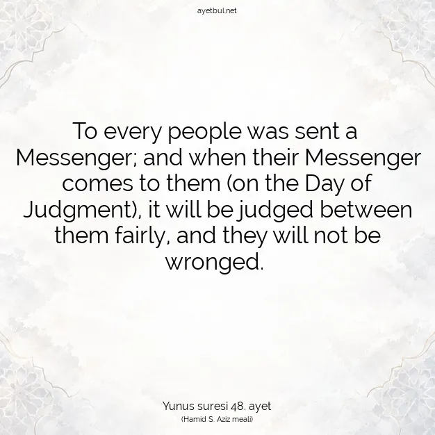 Ayetbul | Kuran Mealleri | Quran | Yunus suresi 48. ayet