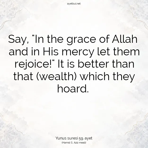 Ayetbul | Kuran Mealleri | Quran | Yunus suresi 59. ayet