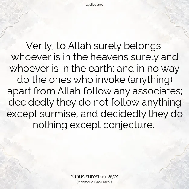 Ayetbul | Kuran Mealleri | Quran | Yunus suresi 66. ayet