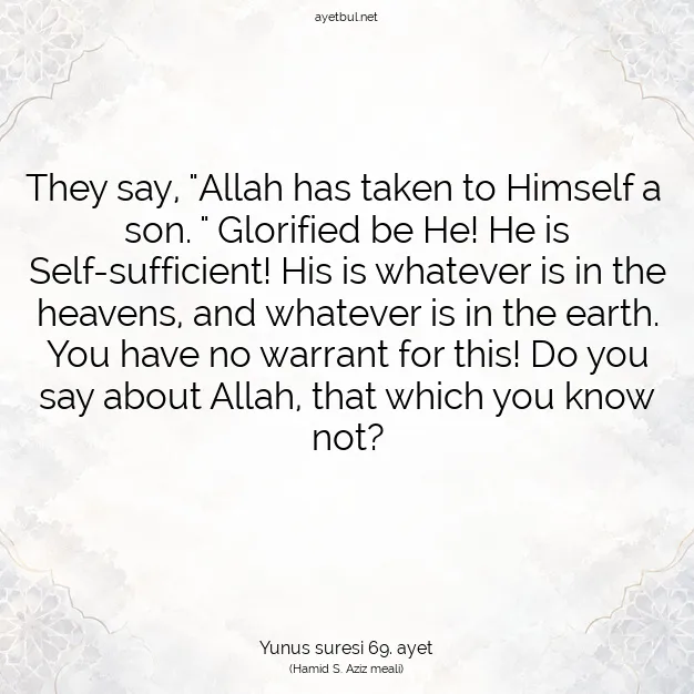 Ayetbul | Kuran Mealleri | Quran | Yunus suresi 69. ayet