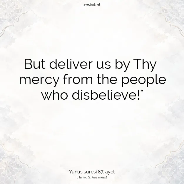 Ayetbul | Kuran Mealleri | Quran | Yunus suresi 87. ayet