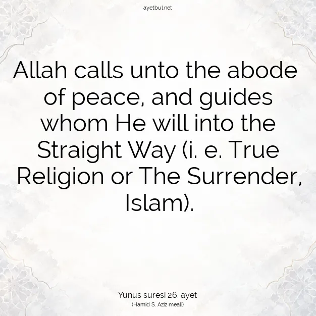 Ayetbul | Kuran Mealleri | Quran | Yunus suresi 26. ayet