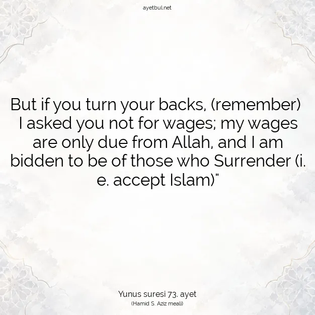 Ayetbul | Kuran Mealleri | Quran | Yunus suresi 73. ayet