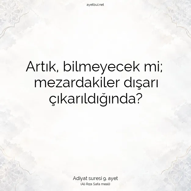 Ayetbul | Kuran Mealleri | Quran | Adiyat suresi 9. ayet