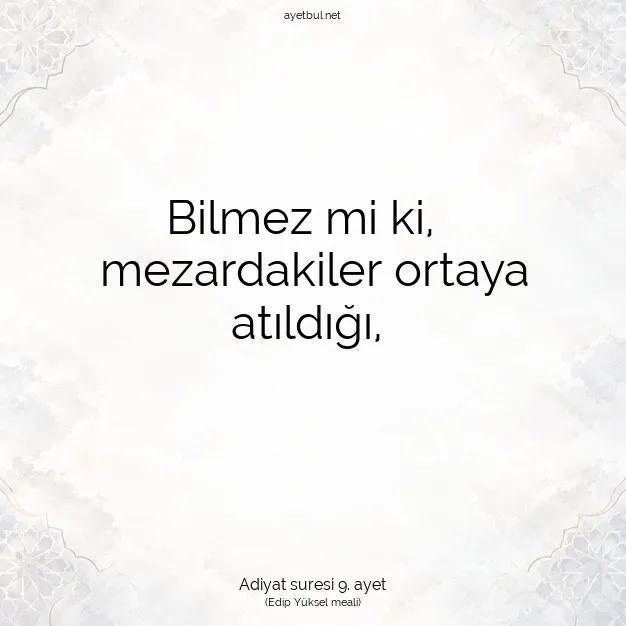 Ayetbul | Kuran Mealleri | Quran | Adiyat suresi 9. ayet