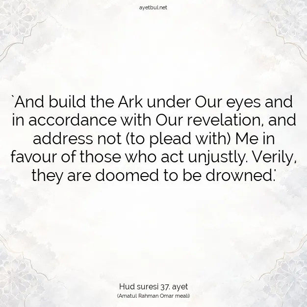Ayetbul | Kuran Mealleri | Quran | Hud suresi 37. ayet