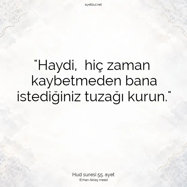 Ayetbul | Kuran Mealleri | Quran | Hud suresi 55. ayet