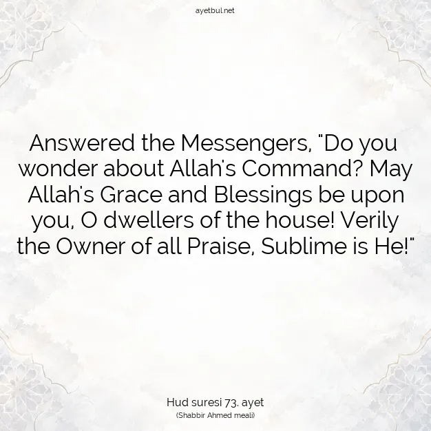 Ayetbul | Kuran Mealleri | Quran | Hud suresi 73. ayet
