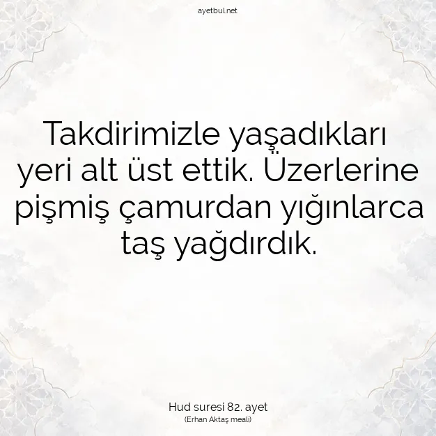 Ayetbul | Kuran Mealleri | Quran | Hud suresi 82. ayet