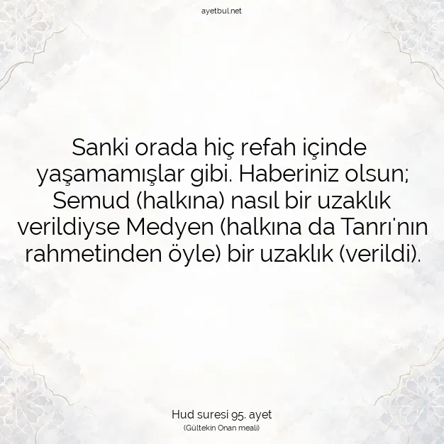 Ayetbul | Kuran Mealleri | Quran | Hud suresi 95. ayet