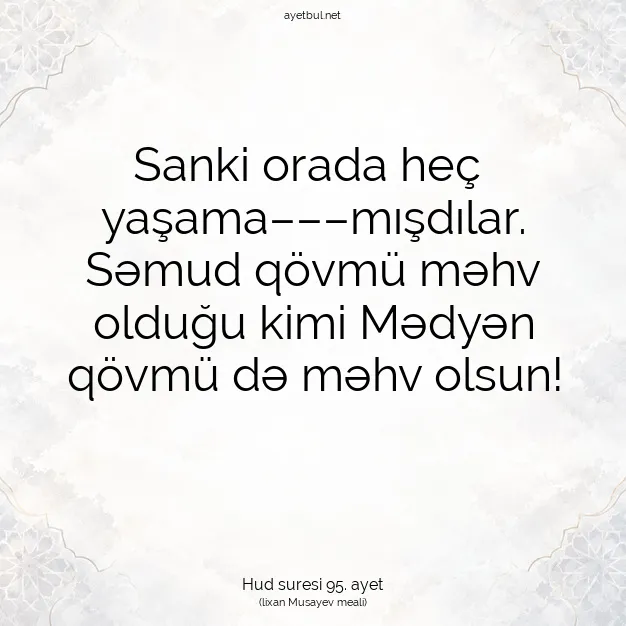 Ayetbul | Kuran Mealleri | Quran | Hud suresi 95. ayet