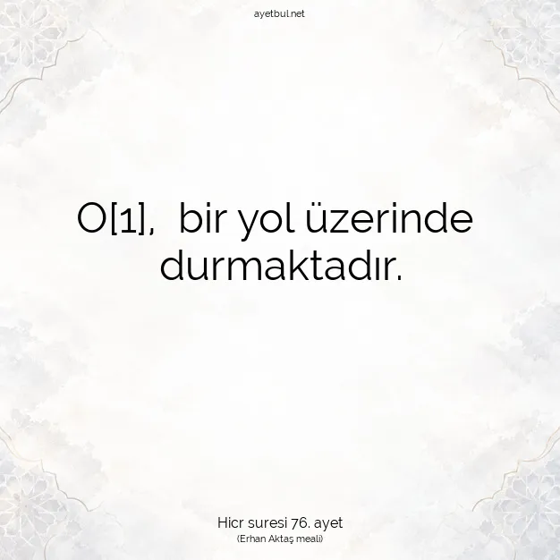 Ayetbul | Kuran Mealleri | Quran | Hicr suresi 76. ayet
