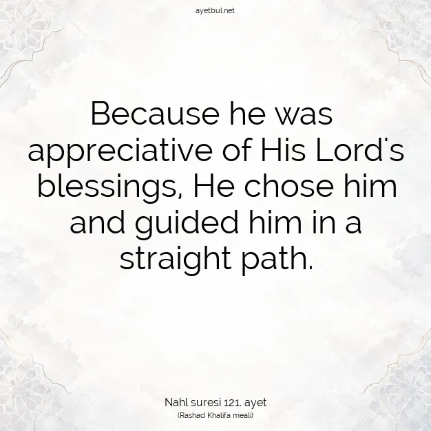 Ayetbul | Kuran Mealleri | Quran | Nahl suresi 121. ayet
