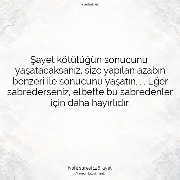 Ayetbul | Kuran Mealleri | Quran | Nahl suresi 126. ayet