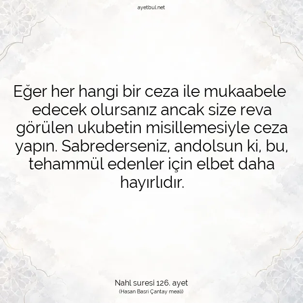 Ayetbul | Kuran Mealleri | Quran | Nahl suresi 126. ayet
