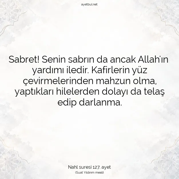 Ayetbul | Kuran Mealleri | Quran | Nahl suresi 127. ayet