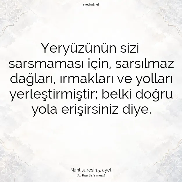 Ayetbul | Kuran Mealleri | Quran | Nahl suresi 15. ayet