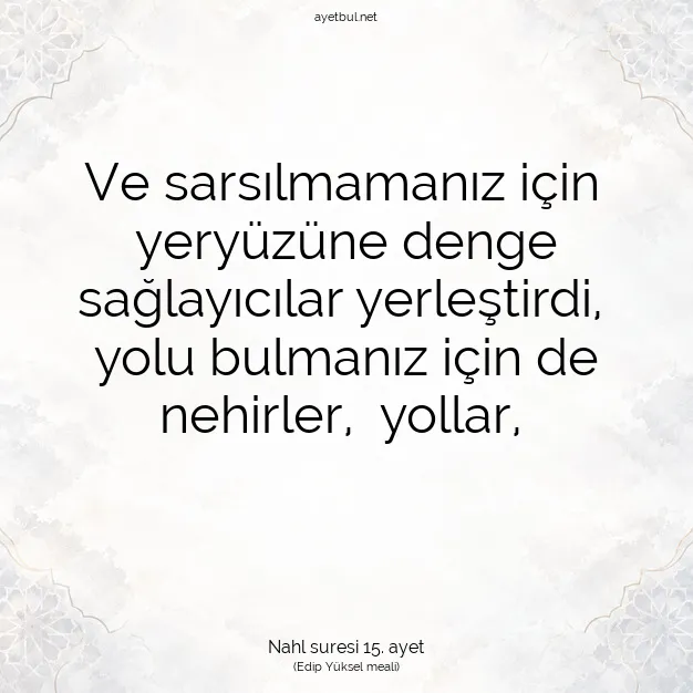 Ayetbul | Kuran Mealleri | Quran | Nahl suresi 15. ayet