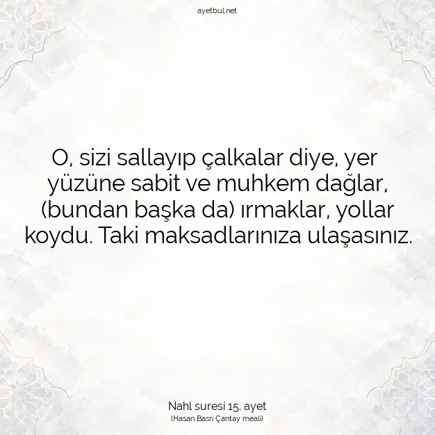 Ayetbul | Kuran Mealleri | Quran | Nahl suresi 15. ayet