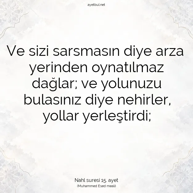 Ayetbul | Kuran Mealleri | Quran | Nahl suresi 15. ayet