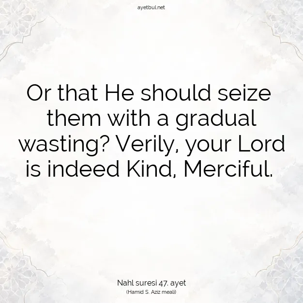 Ayetbul | Kuran Mealleri | Quran | Nahl suresi 47. ayet
