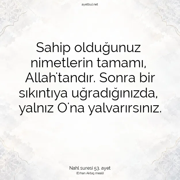 Ayetbul | Kuran Mealleri | Quran | Nahl suresi 53. ayet