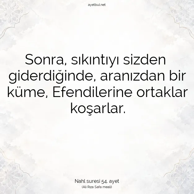 Ayetbul | Kuran Mealleri | Quran | Nahl suresi 54. ayet