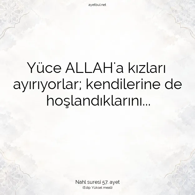 Ayetbul | Kuran Mealleri | Quran | Nahl suresi 57. ayet