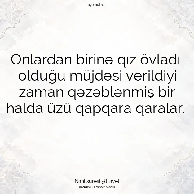 Ayetbul | Kuran Mealleri | Quran | Nahl suresi 58. ayet