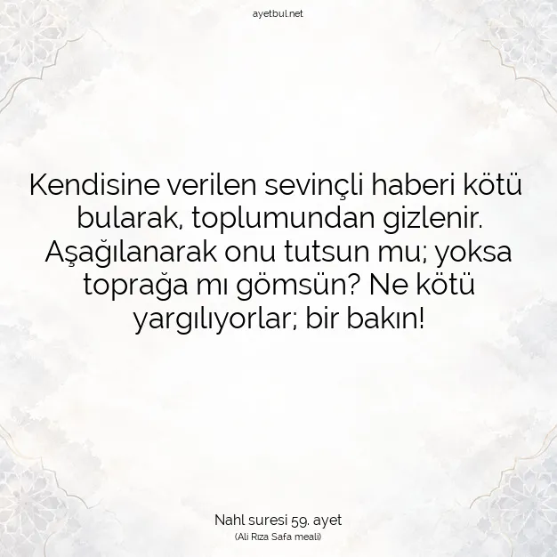 Ayetbul | Kuran Mealleri | Quran | Nahl suresi 59. ayet