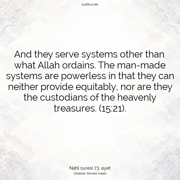 Ayetbul | Kuran Mealleri | Quran | Nahl suresi 73. ayet