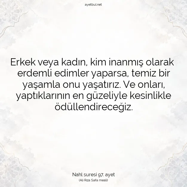 Ayetbul | Kuran Mealleri | Quran | Nahl suresi 97. ayet