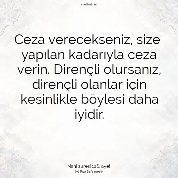 Ayetbul | Kuran Mealleri | Quran | Nahl suresi 126. ayet