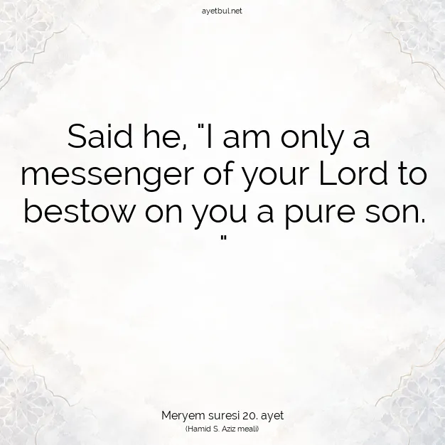 Ayetbul | Kuran Mealleri | Quran | Meryem suresi 20. ayet