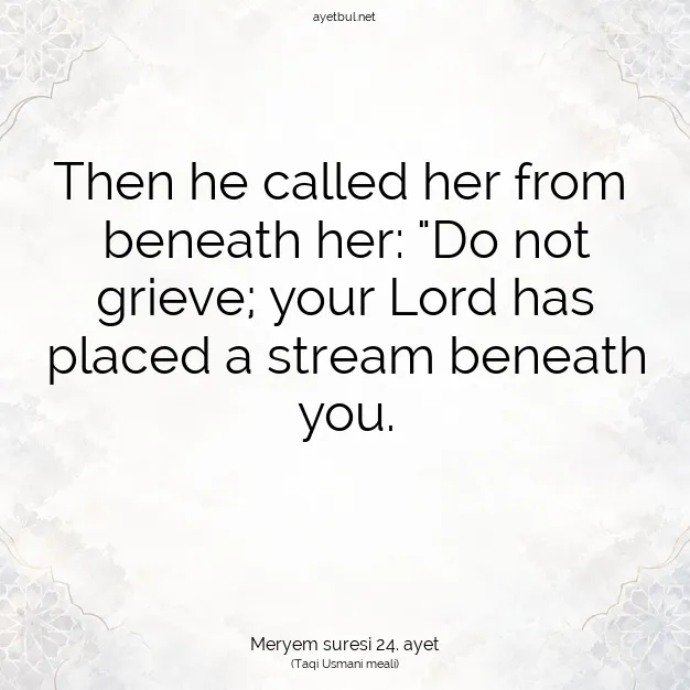 Ayetbul | Kuran Mealleri | Quran | Meryem suresi 24. ayet