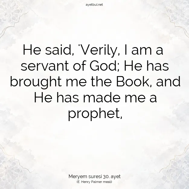 Ayetbul | Kuran Mealleri | Quran | Meryem suresi 30. ayet