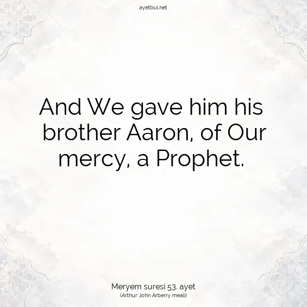 Ayetbul | Kuran Mealleri | Quran | Meryem suresi 53. ayet