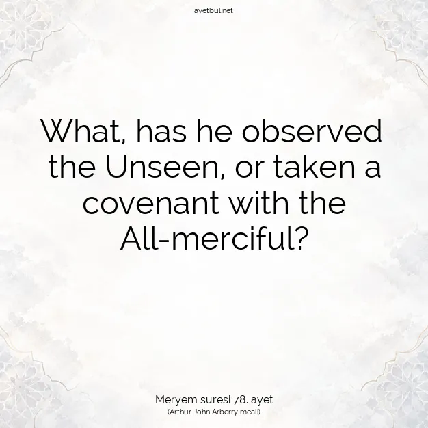 Ayetbul | Kuran Mealleri | Quran | Meryem suresi 78. ayet