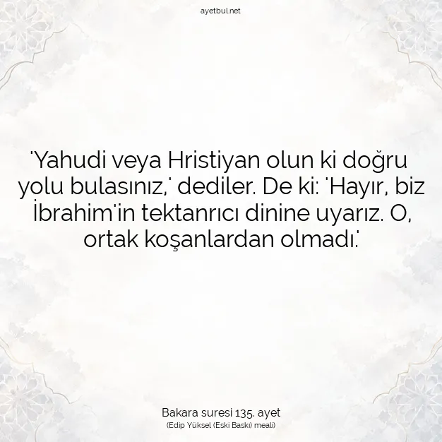 Ayetbul | Kuran Mealleri | Quran | Bakara suresi 135. ayet