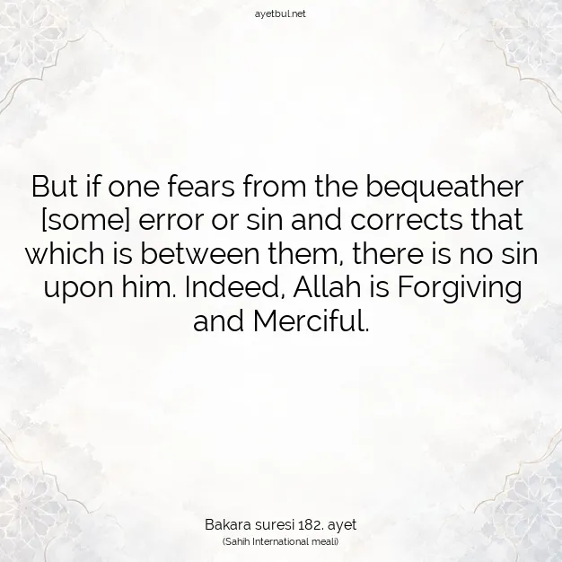 Ayetbul | Kuran Mealleri | Quran | Bakara suresi 182. ayet