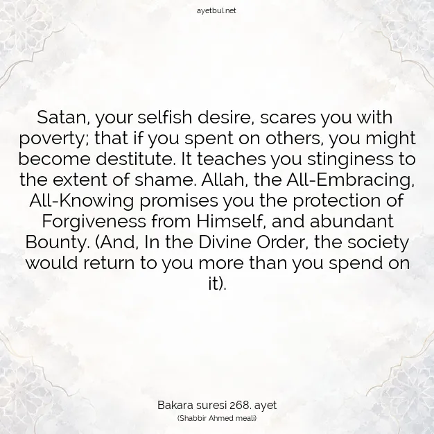 Ayetbul | Kuran Mealleri | Quran | Bakara suresi 268. ayet