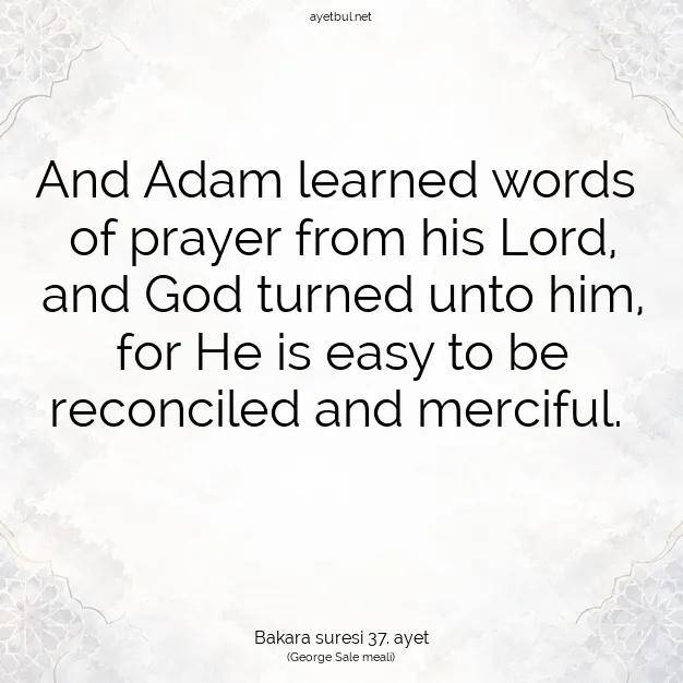 Ayetbul | Kuran Mealleri | Quran | Bakara suresi 37. ayet