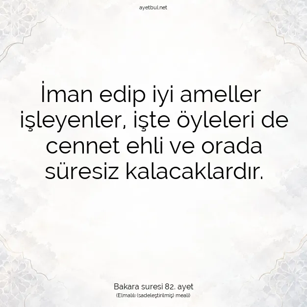 Ayetbul | Kuran Mealleri | Quran | Bakara suresi 82. ayet