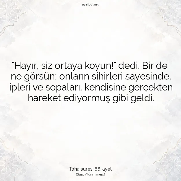 Ayetbul | Kuran Mealleri | Quran | Taha suresi 66. ayet