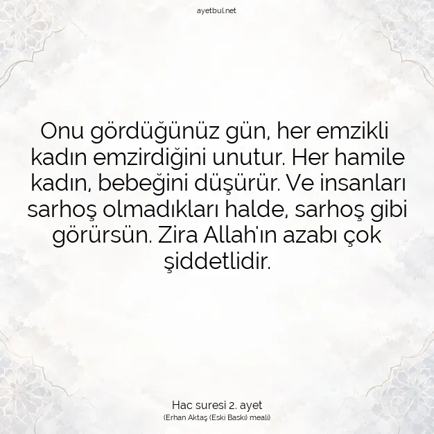 Ayetbul | Kuran Mealleri | Quran | Hac suresi 2. ayet