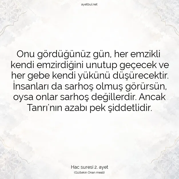 Ayetbul | Kuran Mealleri | Quran | Hac suresi 2. ayet
