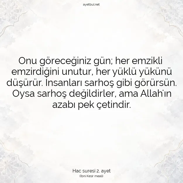 Ayetbul | Kuran Mealleri | Quran | Hac suresi 2. ayet