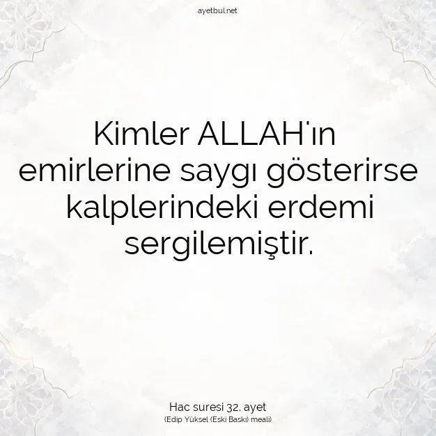 Ayetbul | Kuran Mealleri | Quran | Hac suresi 32. ayet